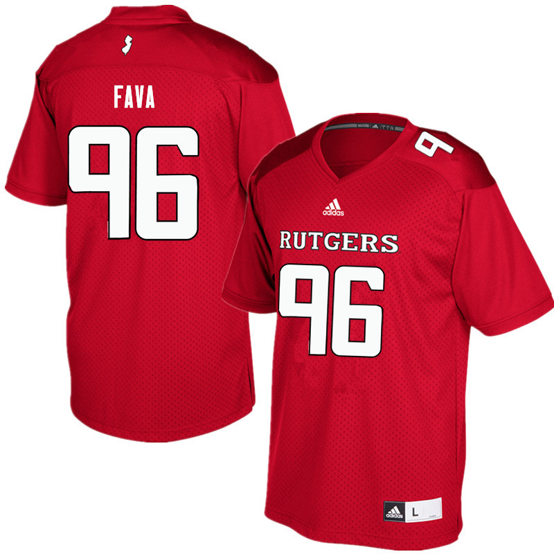 Men #96 Guy Fava Rutgers Scarlet Knights College Football Jerseys Sale-Red